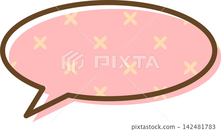 帶有圖案的單一對話氣泡圖標 帶有圖案的單一對話氣泡圖標 142481783