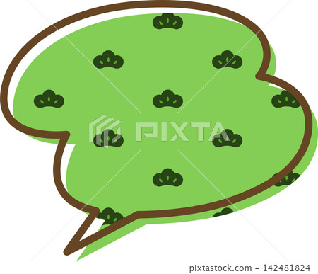 帶有圖案的單一對話氣泡圖標 帶有圖案的單一對話氣泡圖標 142481824