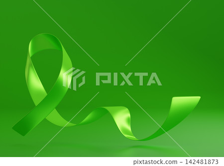 Green Ribbon. Gallbladder and Bile Duct Cancer Awareness Month. Horizontal Web Banner, Design template for posters, banners and social networks, infographic. 3d render Green Ribbon. Gallbladder and Bile Duct Cancer Awareness Month. Horizontal Web Banner, Design template for posters, banners and social networks, infographic. 3d render 142481873