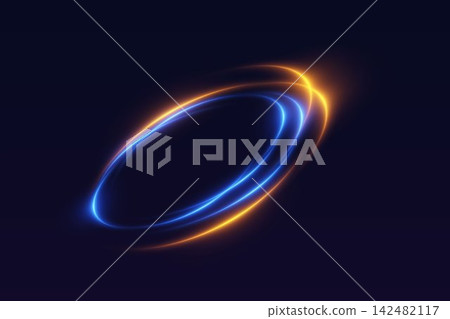 Abstract background showing dynamic light trails creating a sense of movement 142482117