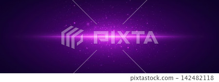 Abstract purple light beam illuminating shimmering particles, creating a futuristic technology background Abstract purple light beam illuminating shimmering particles, creating a futuristic technology background 142482118