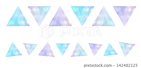 Colorful watercolor geometric line set Colorful watercolor geometric line set 142482125