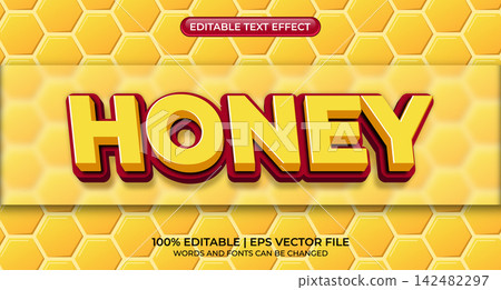 Honey text effect. Honey editable text style effect. Editable text effect 142482297