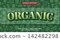 Green organic text effect. Organic editable text style effect. Editable text effect 142482298