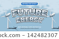 Future energy text effect. Future editable text style effect. Editable text effect. Vector illustration 142482307