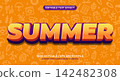 Summer text effect. Summer editable text style effect. Summer text style theme. Bold text style 142482308