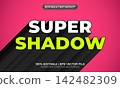 Long shadow text effect. Shadow editable text style effect. Retro long shadow text effect 142482309