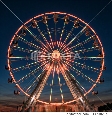 detail of ferris wheel in the night detail of ferris wheel in the night 142482340