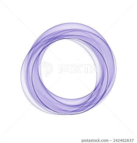 Abstract circular frame of thin purple wavy lines on a white background. EPS 10 Abstract circular frame of thin purple wavy lines on a white background. EPS 10 142482637