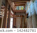 新建木屋的建築工地 142482781