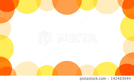 Cute watercolor-style polka dot frame background Cute watercolor-style polka dot frame background 142483044