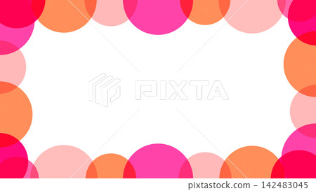 Cute watercolor-style polka dot frame background Cute watercolor-style polka dot frame background 142483045