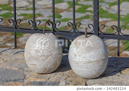 Two Concrete Balls 142483124