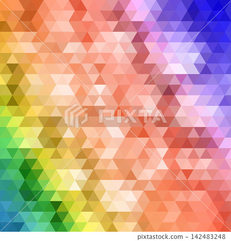 Colorful abstract polygonal background with smooth rainbow gradient of triangles for design. eps 10 Colorful abstract polygonal background with smooth rainbow gradient of triangles for design. eps 10 142483248