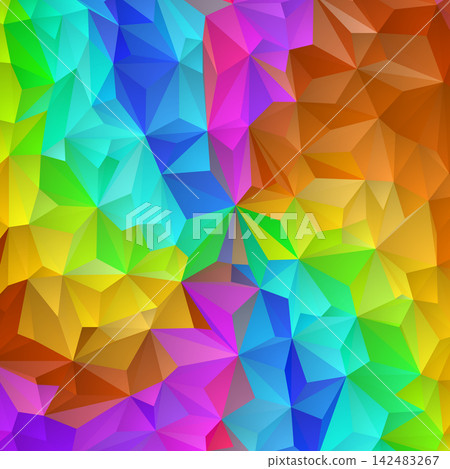 Abstract bright multicolored geometric pattern of polygonal triangles vector background. eps 10 Abstract bright multicolored geometric pattern of polygonal triangles vector background. eps 10 142483267