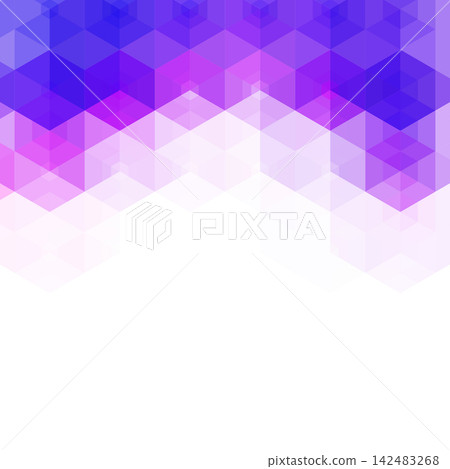 Stylish abstract geometric background with purple and blue hexagons on white background for design. eps 10 Stylish abstract geometric background with purple and blue hexagons on white background for design. eps 10 142483268