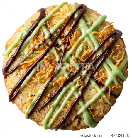 drizzled green glaze golden drizzled green glaze golden 142484328