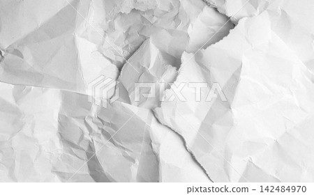 Damaged sheet collection featuring burned edges, crumpled textures, and blank surfaces. 142484970