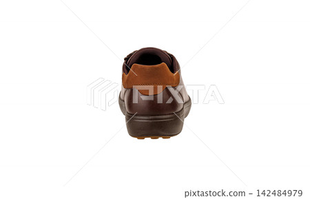 Stylish brown casual leather men's footwear for autumn season Stylish brown casual leather men's footwear for autumn season 142484979