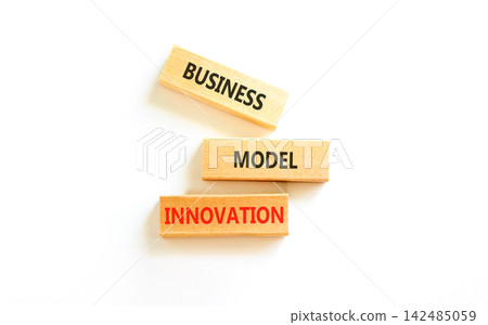 Business model innovation words symbol. Concept words Business model innovation on beautiful wooden blocks. Beautiful white background. Business model innovation concept. Copy space. Business model innovation words symbol. Concept words Business model innovation on beautiful wooden blocks. Beautiful white background. Business model innovation concept. Copy space. 142485059