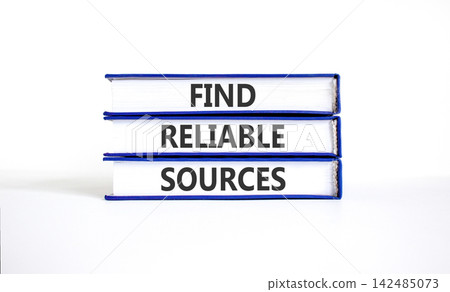 Find reliable sources words symbol. Concept words Find reliable sources on beautiful books. Beautiful white background. Business find reliable sources concept. Copy space. Find reliable sources words symbol. Concept words Find reliable sources on beautiful books. Beautiful white background. Business find reliable sources concept. Copy space. 142485073