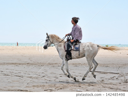 man and his horse man and his horse 142485498