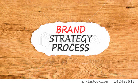Brand strategy process words symbol. Concept words Brand strategy process on beautiful white paper. Beautiful wooden background. Business and brand strategy process concept. Copy space. Brand strategy process words symbol. Concept words Brand strategy process on beautiful white paper. Beautiful wooden background. Business and brand strategy process concept. Copy space. 142485615
