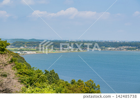 從靜岡縣濱松市三日市眺望奧濱名湖 從靜岡縣濱松市三日市眺望奧濱名湖 142485738