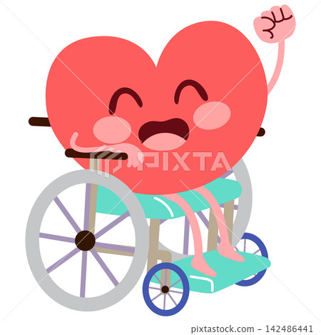 Heart On Wheel Chair Social inclusion Of People With Physical Disability Concept Heart On Wheel Chair Social inclusion Of People With Physical Disability Concept 142486441