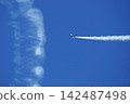 Blue Impulse flying in the blue sky 142487498