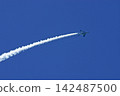 Blue Impulse flying in the blue sky 142487500