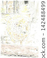 A postcard-sized image of a Corriedale sheep running towards me from the other side of the fence. 142488499