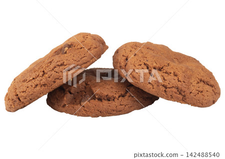 Chocolate Biscuit isolated on white background Chocolate Biscuit isolated on white background 142488540