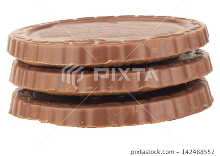 Chocolate Biscuit isolated on white background. Chocolate Biscuit isolated on white background. 142488552
