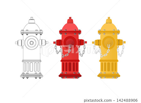 Red Fire Hydrant Emergency Equipment for City Firefighting 142488906