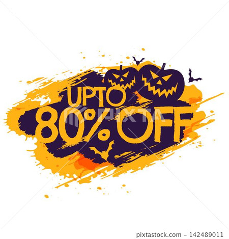 halloween discount sale poster 142489011