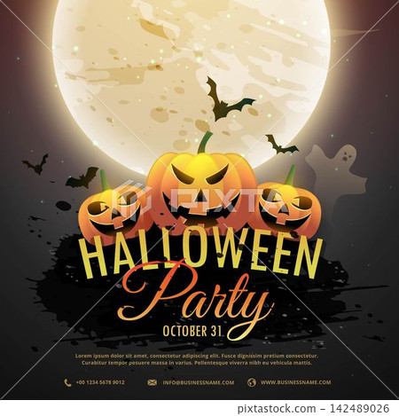 scart halloween pumpkins party invitation 142489026