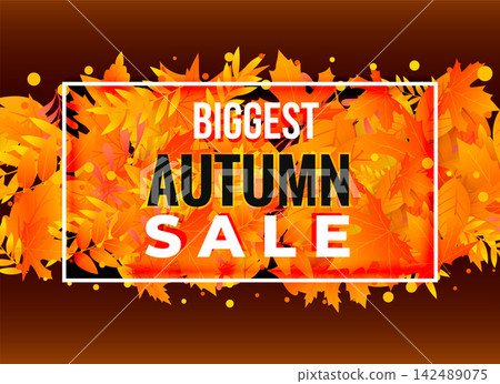 autumn sale poster banner design autumn sale poster banner design 142489075