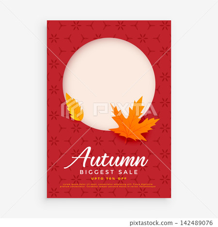 autumn sale flyer design with space for image or text autumn sale flyer design with space for image or text 142489076