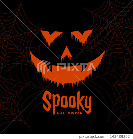 scary happy halloween ghost face background design scary happy halloween ghost face background design 142489262