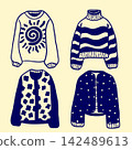 Cozy Winter Sweater Doodle Set 142489613
