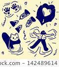 Cozy Winter Activities Doodle 142489614