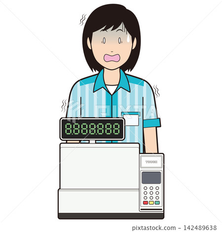 登記和女性便利店店員⑤ 登記和女性便利店店員⑤ 142489638