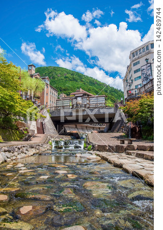 Scenery of a hot spring town [Gero Onsen, Seseragi no Komichi (Babbling Brook Path)] (Gero City, Gifu Prefecture) 142489744