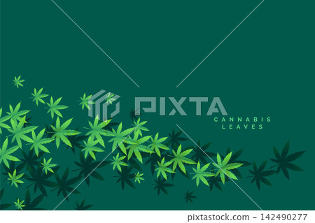 stylish marijuana and cannbis floating leaves background stylish marijuana and cannbis floating leaves background 142490277
