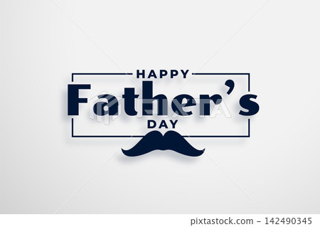 happy fathers day card design in elegant style 142490345