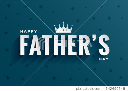 happy fathers day celebration background with crown shape 142490346