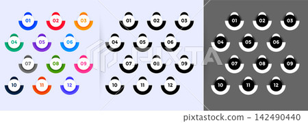number bullet points set from one to twelve number bullet points set from one to twelve 142490440