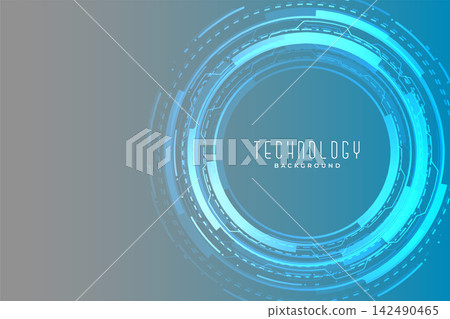 digital technology circular futuristic banner glowing design digital technology circular futuristic banner glowing design 142490465