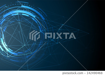 futuristic technology data visualization banner with circuit diagram futuristic technology data visualization banner with circuit diagram 142490468